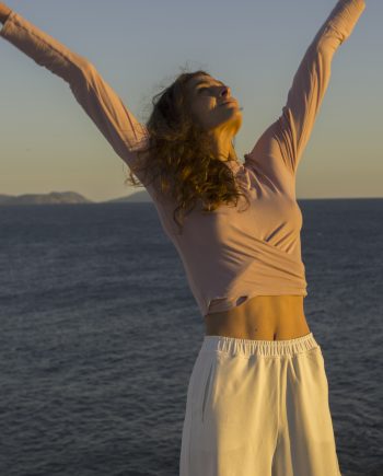 Μπαμπού crop top Long Sleeve Shirts NOOS Pilates Wear