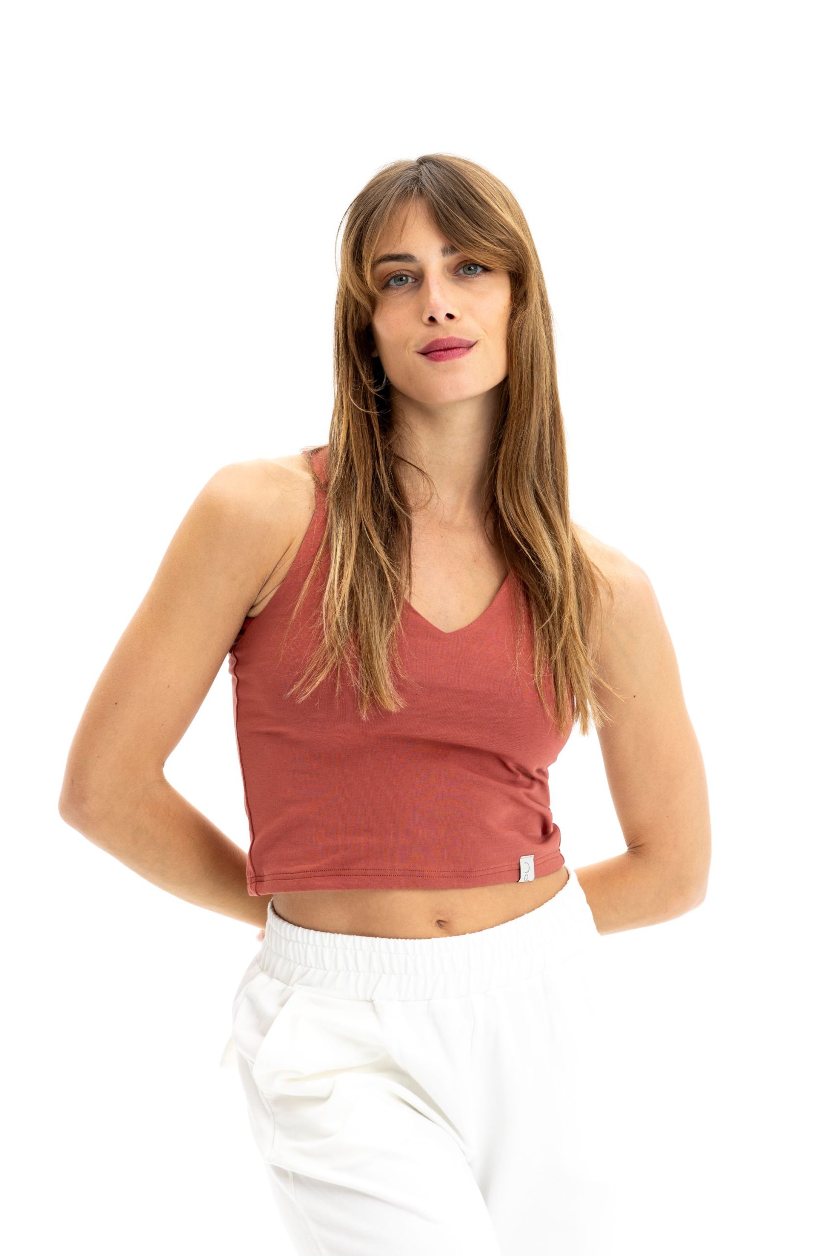 Bra-Tops - Μακρύ τοπ με χιαστί τιράντες. Μακρύ τοπ με χιαστί τιράντες. Bra-Tops NOOS Pilates Wear