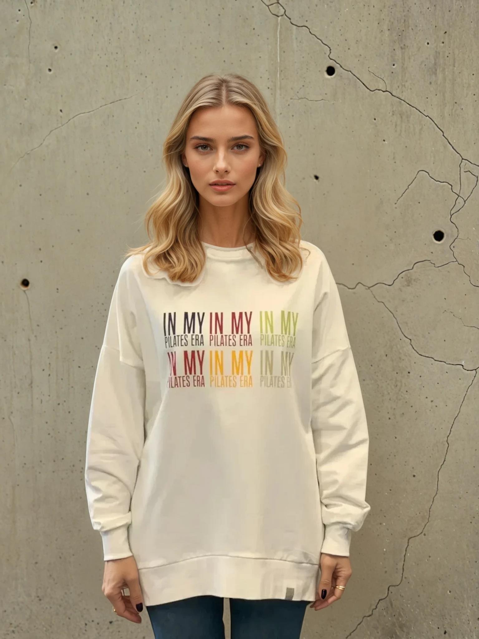 Hoodies & Sweatshirts - Oversized printed sweatshirt Oversized printed sweatshirt Hoodies & Sweatshirts NOOS Pilates Wear