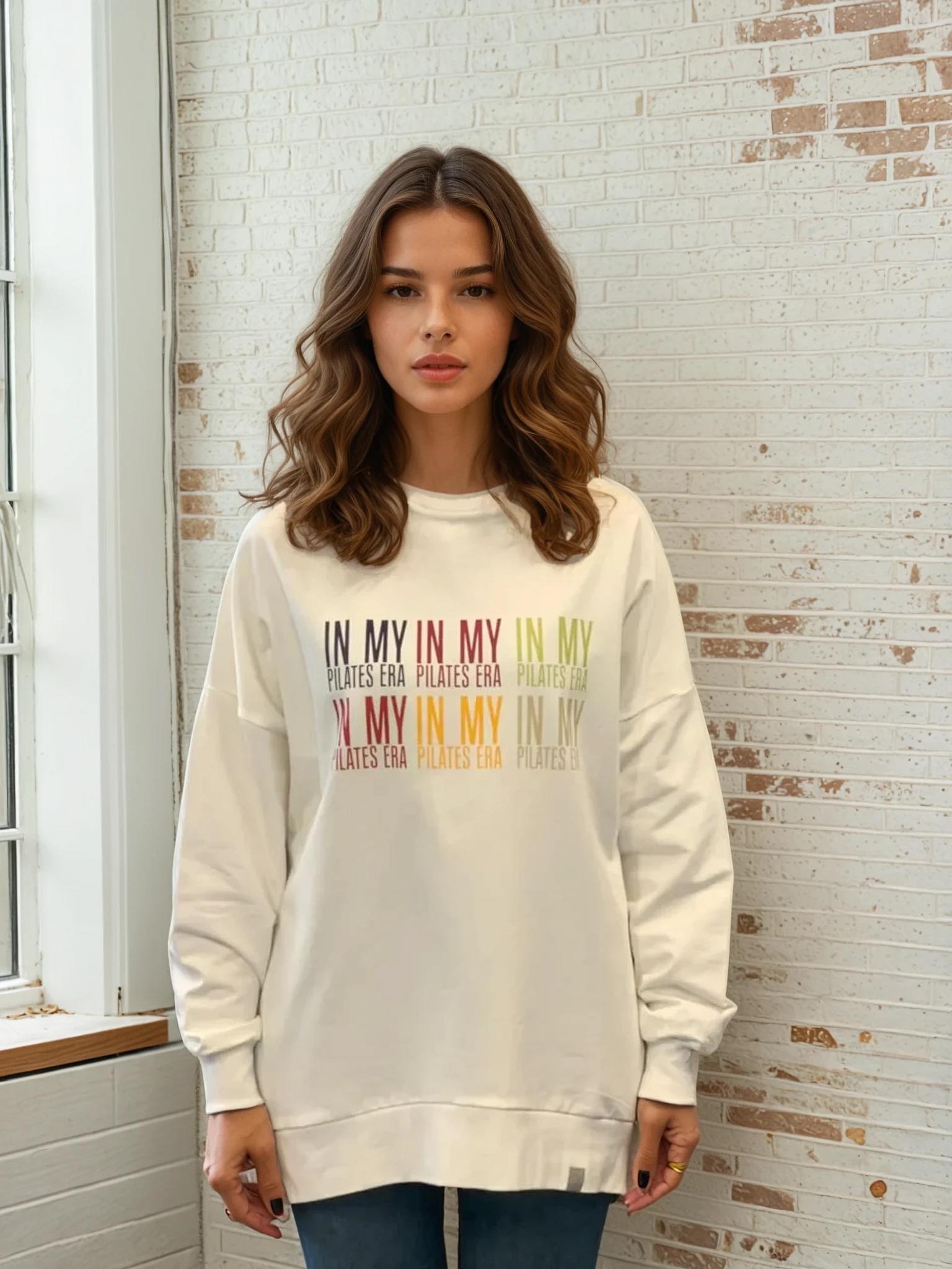 Hoodies & Sweatshirts - Oversized printed sweatshirt Oversized printed sweatshirt Hoodies & Sweatshirts NOOS Pilates Wear