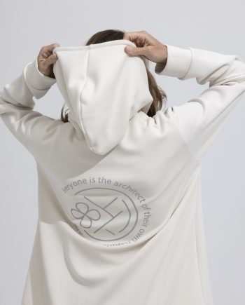 Oversized ζακέτα από μαλακό ύφασμα με ασημί εκτύπωση Hoodies & Sweatshirts NOOS Pilates Wear