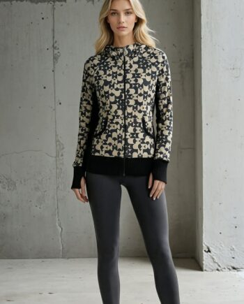 Ζακέτα με μοναδικό print από scuba suede Hoodies & Sweatshirts NOOS Pilates Wear